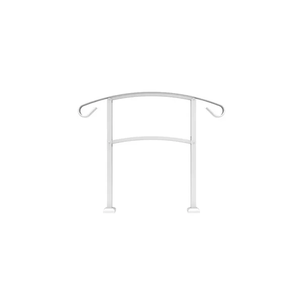 Barrette Outdoor Living HandiRail 3.57 in. x 47.75 in. x 3.09 ft. White 3-Step Aluminum Rail Kit (Unassembled) 73021937