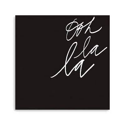 Ooh La La Cursive Canvas Art Print - 20x20 in.