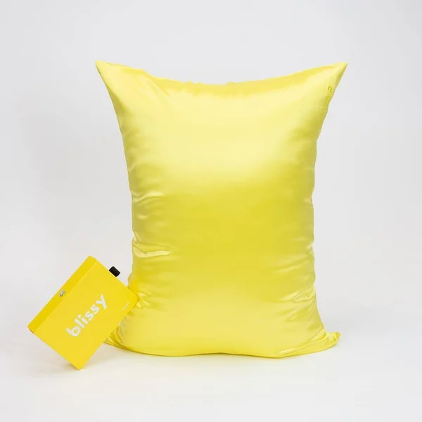 Blissy 100% Mulberry 22-Momme Silk Pillowcase - Sunshine Yellow - Standard