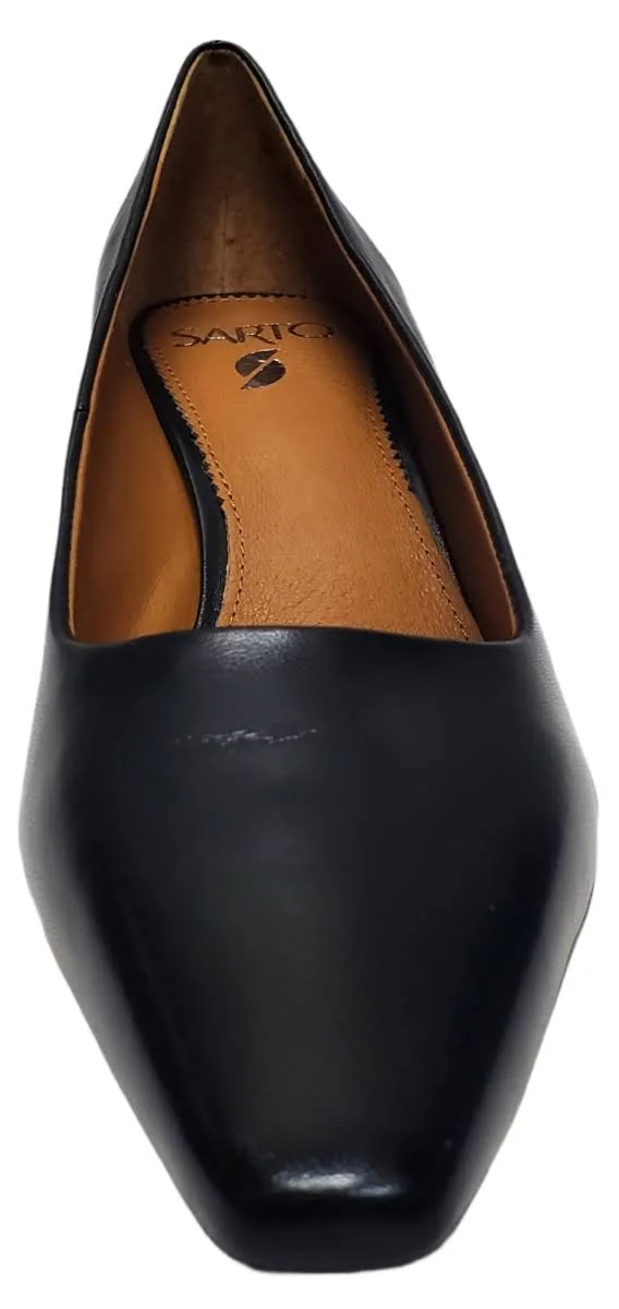 Sarto by Franco Sarto Women's Regal Square Toe Pump - Size: 9.5, Black Nappa Leather