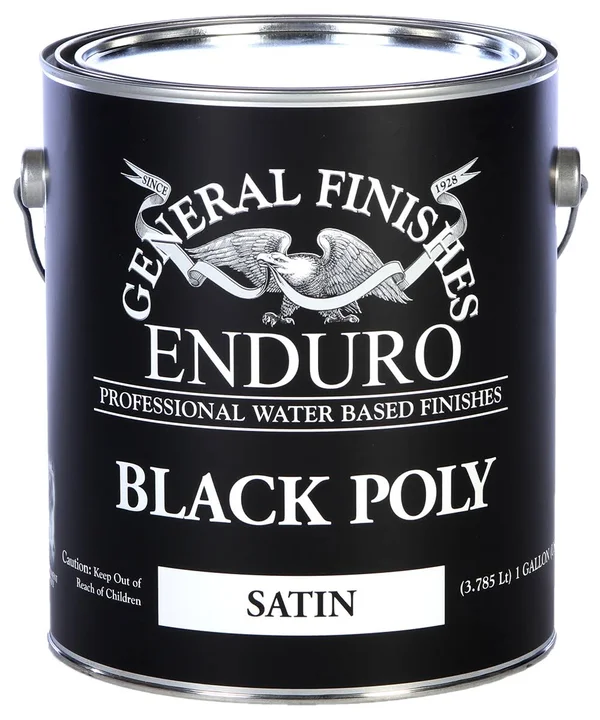General Finishes GF-BP-1 1 Gallon Interior Black Water Base Poly Satin