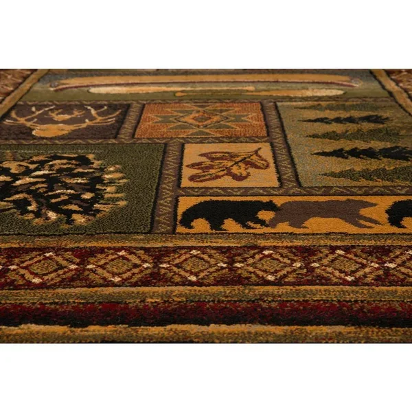 United Weavers Affinity Lodge Canvas Multi 7 ft. 10 in. x 10 ft. 6 in. Area Rug