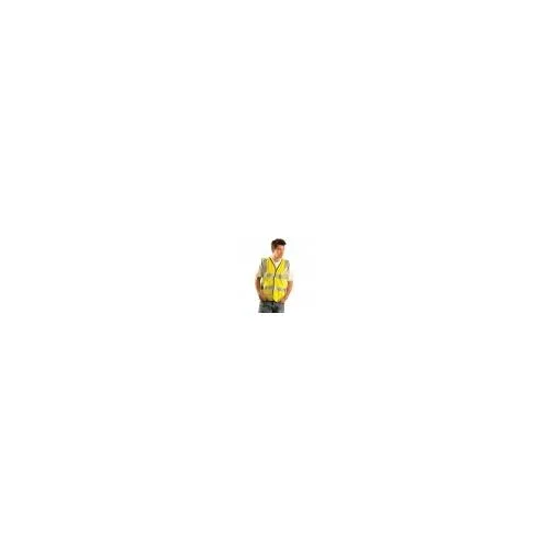 Occunomix LUX-SSFGCFR Premium Flame Resistant Dual Stripe Mesh Vest-Yellow/Lime-Medium