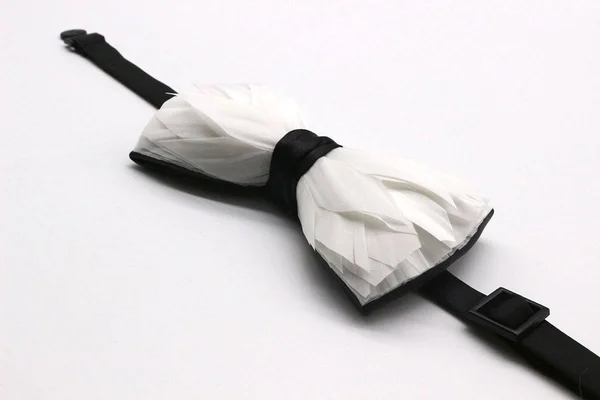 White Premium Feather Bow Tie White