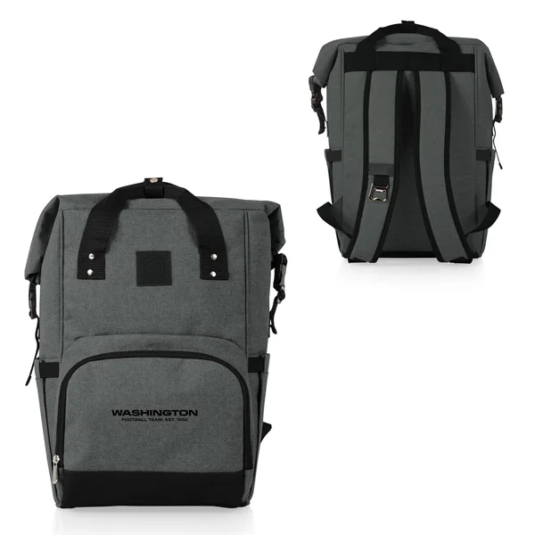 Washington Football Team - on The Go Roll-Top Cooler Backpack, (Heathered Gray) by Picnic Time Family of Brands