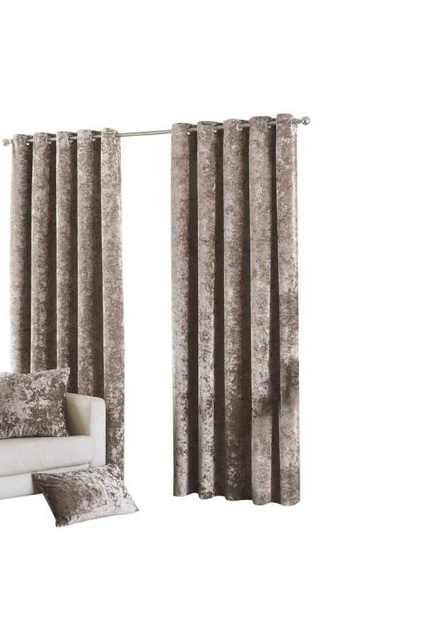 (66 x 90in, Oyster) Riva Paoletti Verona Eyelet Curtains