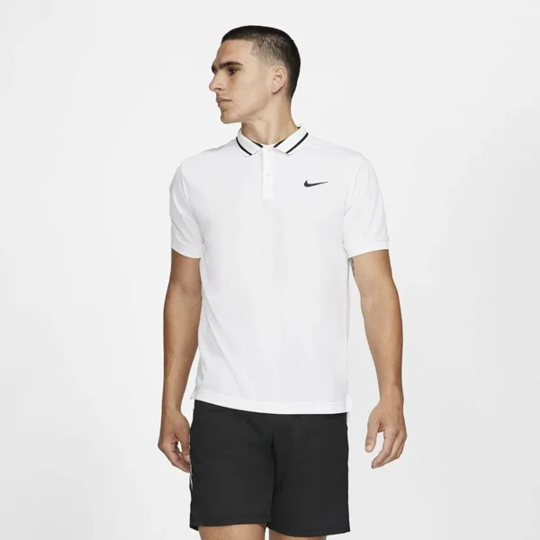 Nike NikeCourt Dry Polo Pique White/Black/Black, Men's, Size: XL