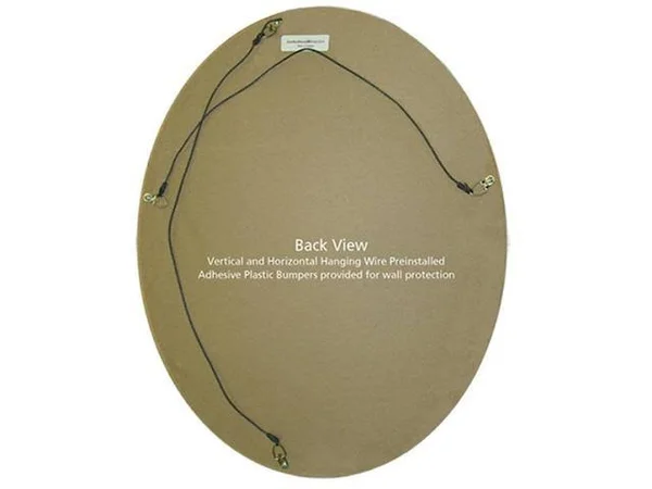 Winchester Framed Oval Mirror in Rubbed Bronze - Antique Bronze - 29x41
