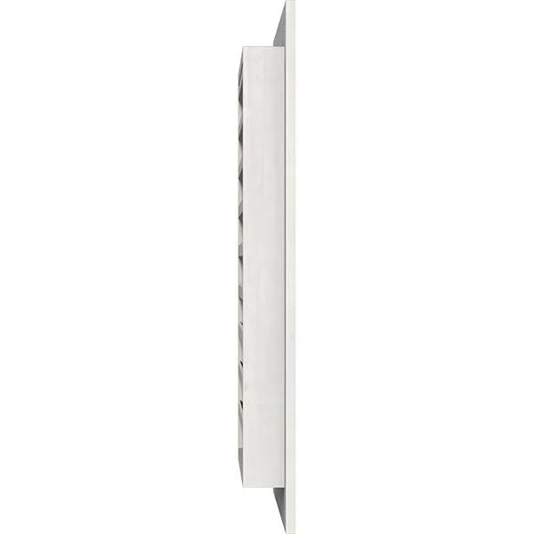 Ekena Millwork GVWVE34X1201RFPWR 34x22W x 12x22H Vertical Gable Vent (39x22W x 17x22H Frame Size): Primed, Functional, Rough Saw