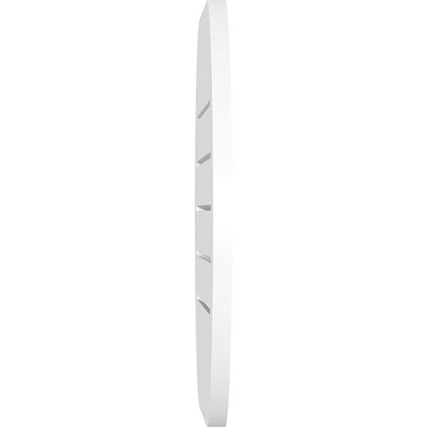 Ekena Millwork GVPRE42X3401SF 42x22W x 34x22H Horizontal Round Ended Surface Mount PVC Gable Vent: Functional - w/ 3-1/2x22W x 1x