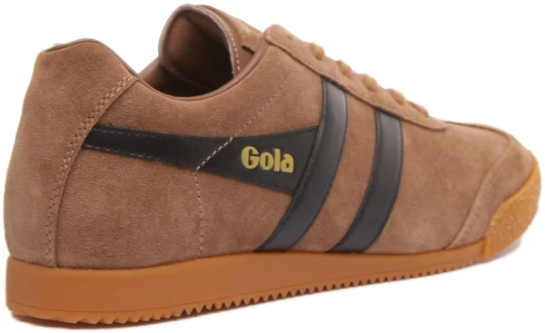 Gola Men's Harrier Suede Sneaker - Tobacco/Black Size 9