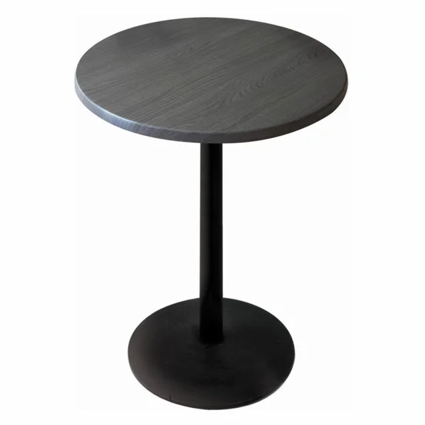 Holland Bar Stool 36x22 Od214 Black Table with 36x22 Diameter Indoor/Outdoor Charcoal Top