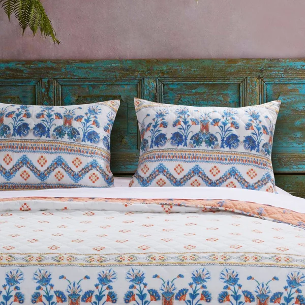 Barefoot Bungalow Aleena Ivory Pillow Sham Set (Set of 2 Shams) King - Beige, 20 x 26 in