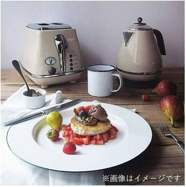 Delonghi Electric Kettle 1.0L Icona Vintage Collection KBOV1200J-BG Dolce Beige
