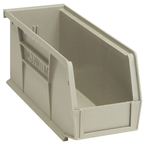 Quantum Storage Systems Ultra-Series 0.8 gal. Stack and Hang Storage Tote in Stone (12-Pack) - Grey