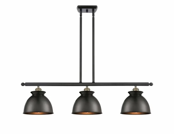 Innovations Lighting 516-3I-BK-M14-W Adirondack - 3 Light Island