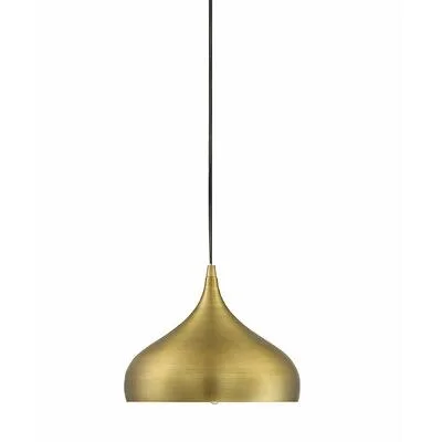 1 - Light Single Dome Pendant Joss & Main Finish: Natural Brass