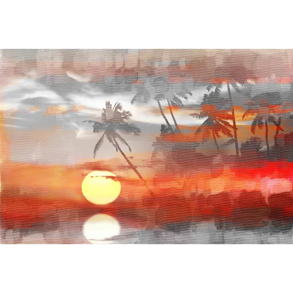 Reflective Sun Art Print on Premium Canvas - Size: 16 inch x 24 inch
