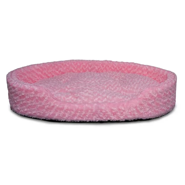 FurHaven Ultra Plush Oval Pet Bed - Jumbo - Strawberry