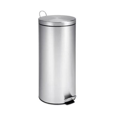 Honey-Can-Do Trs-02110 Round Stainless Steel Step Trash Can w/Liner - 30 LITER