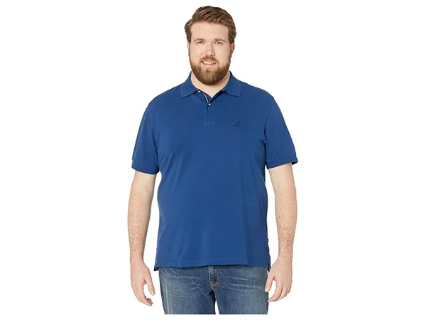 Nautica Men's Big & Tall Short Sleeve Solid Deck Polo Shirt