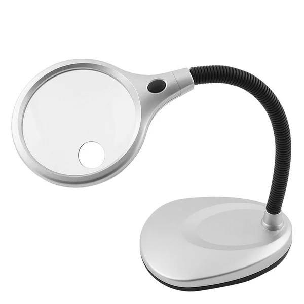 2X LED Magnifier Desk Lamp with 5X Power Spot Lens
