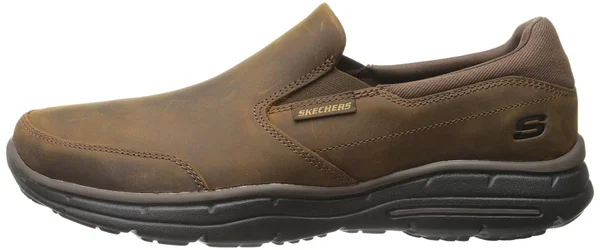 Skechers Men's Glides Calculous Slip-On loafer, dark Brown