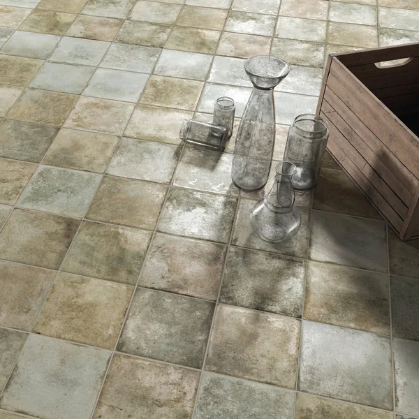 SomerTile FPE13KETS Kings Etna Encaustic Sage Floor and Wall Ceramic Tile - Green