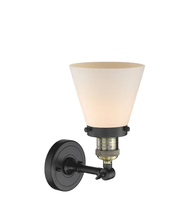 Innovations Lighting Small Cone 1 Light Semi Flush Mount 201f Bab G62 (Antique Brass)