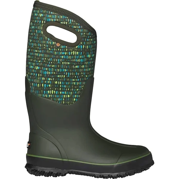 Bogs 72568 Women's Classic Tall Twinkle - Dark Green Multi 12 M