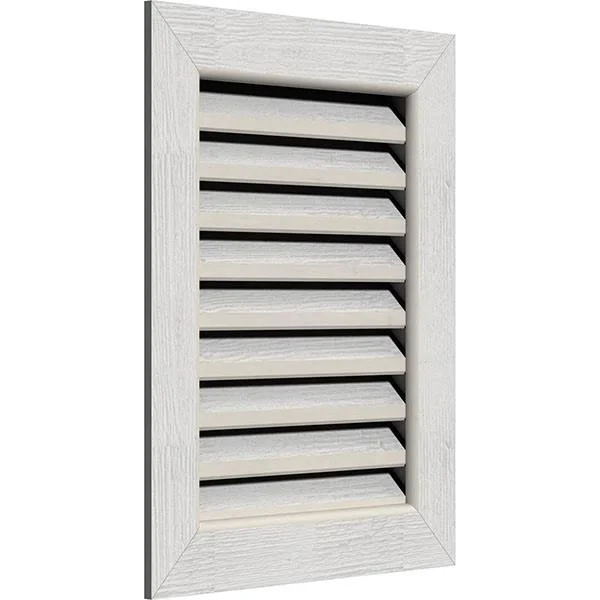 Ekena Millwork GVWVE34X1201RFPWR 34x22W x 12x22H Vertical Gable Vent (39x22W x 17x22H Frame Size): Primed, Functional, Rough Saw