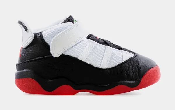 Jordan Boys 6 Rings - Boys& Toddler Basketball Shoes Black/Univ Red/White Size 04.0