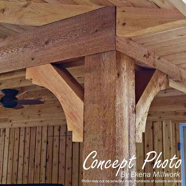 Ekena Millwork 4x22W x 22x22D x 30x22H Thorton Rough Sawn Brace, Douglas Fir