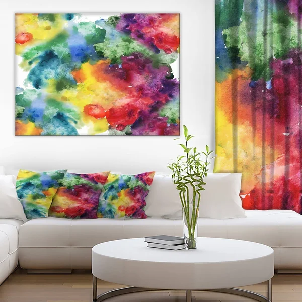 Designart Abstract Texture Graphic Art on Wrapped Canvas Size: 20x22 H x 40x22 W