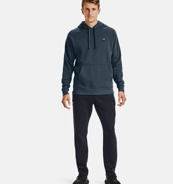 Under Armour Men's Rival Fleece Hoodie - Blue, XL