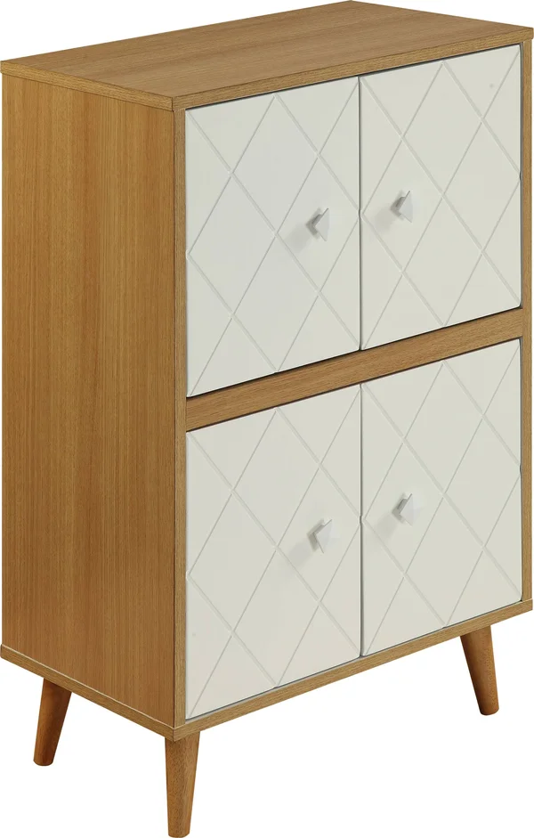 Acme Anita Cabinet - Natural & White