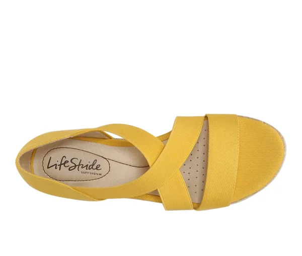 Women's LifeStride Siesta Wedge Sandal - Yellow - Size 5.5