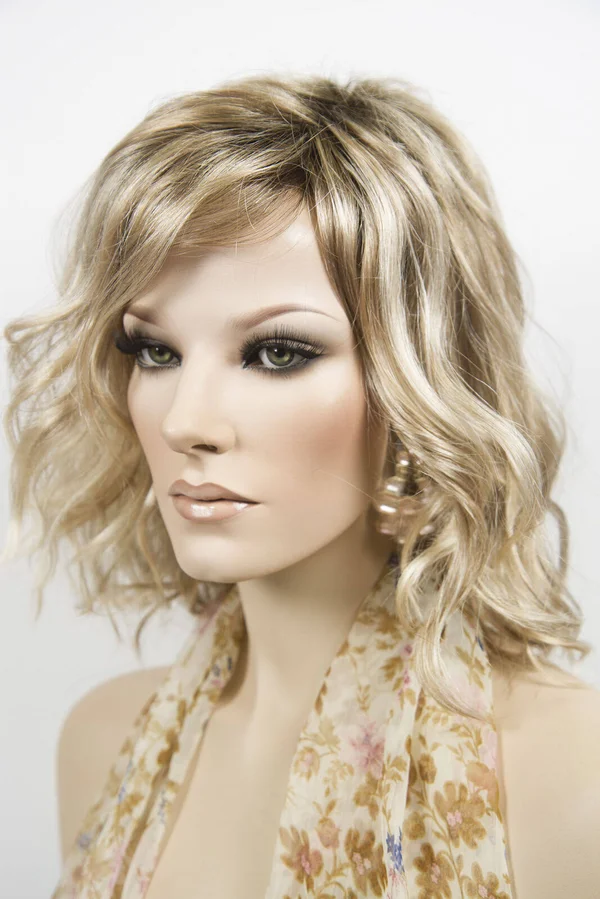 Medium Light and Breezy SmartLace Front Scarlett by Jon Renau Wavy Straight Wigs - Strawberry Tipped Pale Blonde ...