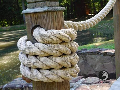Ravenox Twisted Unmanila Rope - ProManila Polypropylene Cord for Indoor Outdoor Use, 3/16-in to 2-Inch Diameter, for Landscapi