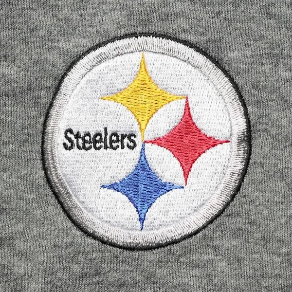 Tommy Bahama Pittsburgh Steelers Gray/Black Quilt to Last Reversible Tri-Blend Pullover Sweater Size: Large