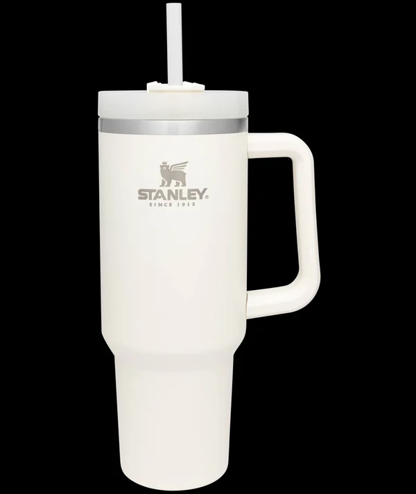Adventure Quencher Travel Tumbler, 40 oz, Stanley Cream