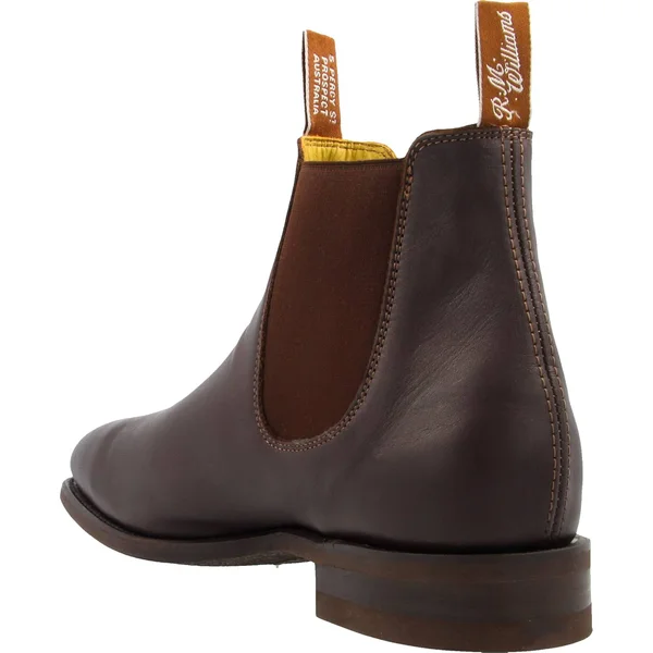 RM Williams Comfort Craftsman Chelsea Boots 6 UK Chestnut, Yearling