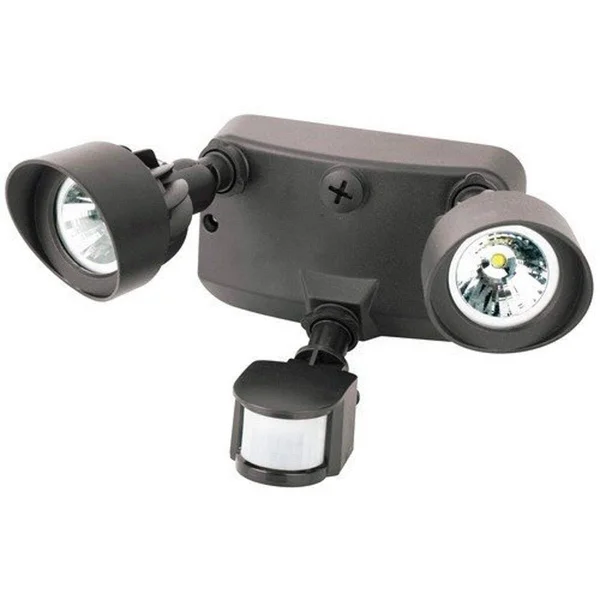 Morris 72562 LED Motion Activated Security Flood Lights Dual Head 24 Watts Bronze 3000K