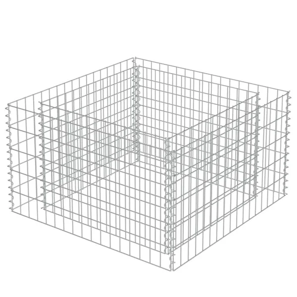 vidaXL Gabion Raised Bed Galvanised Steel 35.4x22x35.4x22x19.7x22