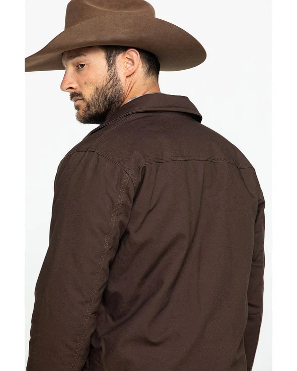 Wrangler Men's Barn Coat - Dark Brown, Medium