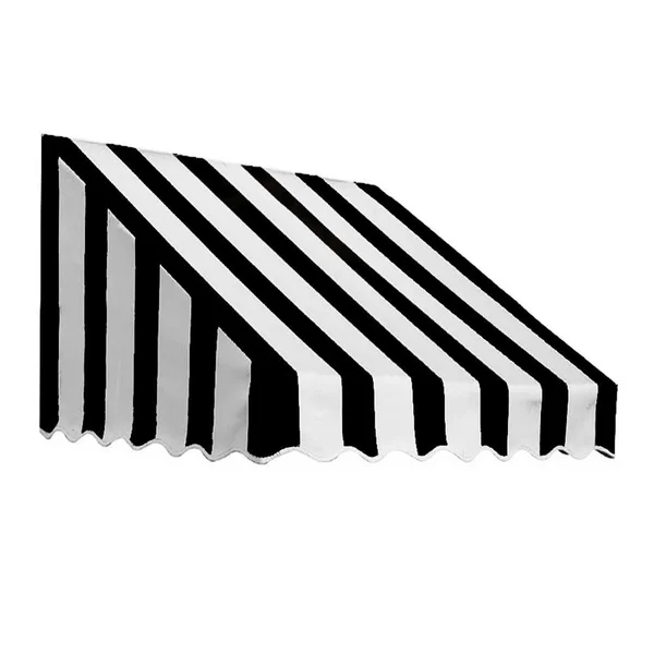 Awntech 5.38 ft. Wide San Francisco Window/Entry Awning (31 in. H x 24 in. D) Black/White SF22-5KW