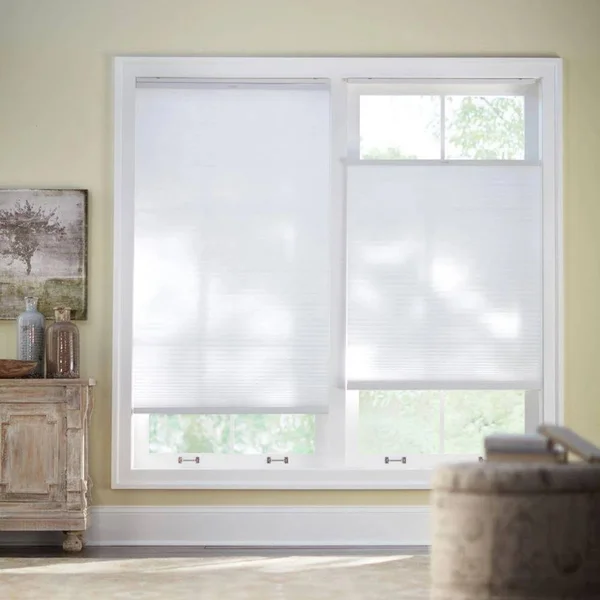 Home Decorators Collection Snow Drift White Top Down Bottom Up Light Filtering Cellular Shade - 18 in. W x 48 in. L