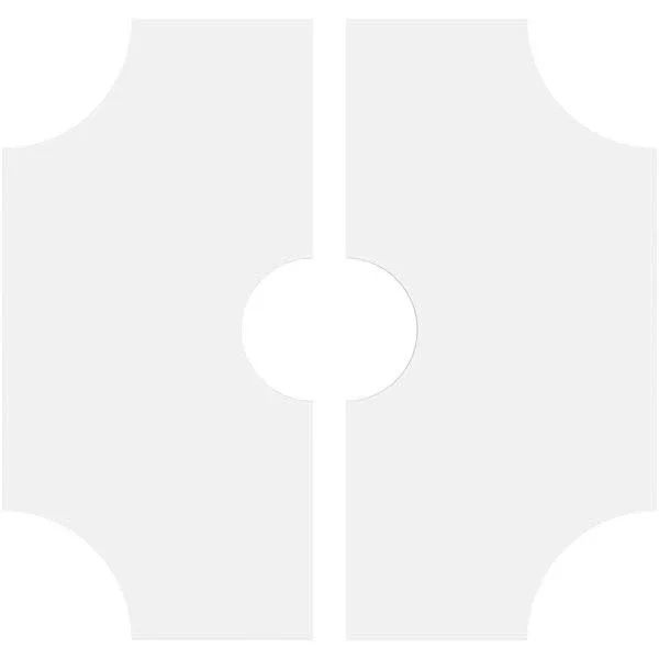 26 inchod x 6 inchid x 8 1/2 inchc x 1 inchp Haus Architectural Grade PVC Contemporary Ceiling Medallion, Two Piece
