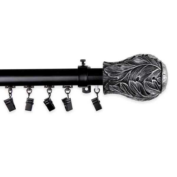 Rod Desyne Leaf Cordless Traverse Rod - Black