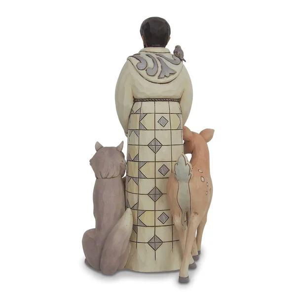 Jim Shore White Woodland St. Francis Figurine